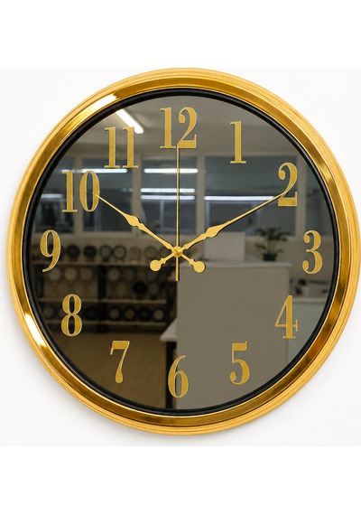 Gold Luxury Aynalı 40 X 40 Cm Duvar Saati