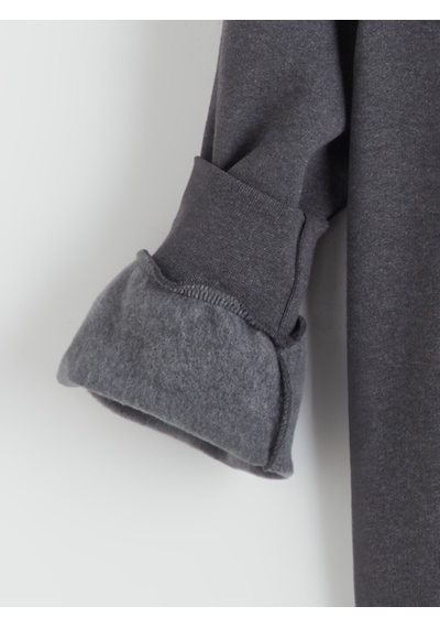 Lcw Eco Antrasit Bisiklet Yaka Baskılı Erkek Sweatshirt