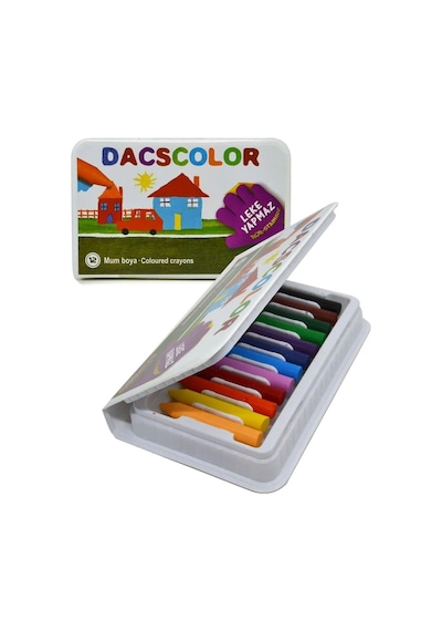 Alpino Dacscolor 12 Renk Pastel Mum Boya Leke Yapmaz Çok Renkli