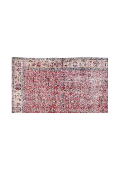El Dokuması Vintage Yün-pamuk Naturel Halı 13539 161 X 276 Cm Çok Renkli