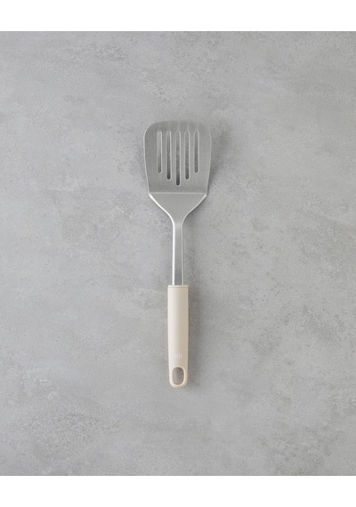 English Home Maisy Paslanmaz Çelik Izgara Spatula 34 Cm Krem Krem