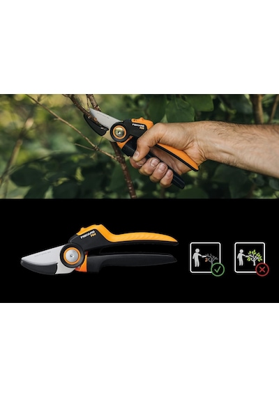 Anvil Bahçe Makası, X-serisi Powergear, P941, Döner Sap, Kuru Dallar İçin, Yapışmaz Kaplama, Pa
