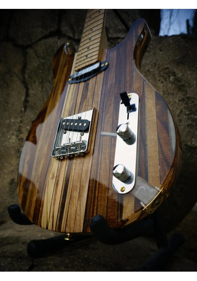 Elektro Gitar Telecaster Custom Epoksi & Yıllanmış Ağaç Kişiye Özel Natural
