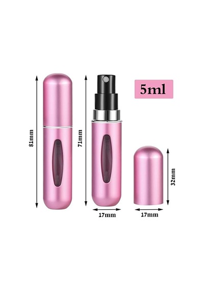Parfüm Püskürtücü, Doldurulabilir 5 Adet Seyahat Parfümü Şişesi, Mini 5 Ml Atomizör Sprey Şişes