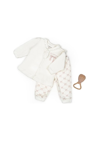 Babycosy Organic Wear Bebek Alt Üst Takım %100 Organik Pamuk , Bebek - Yenidoğan- Csy8158 Pudra