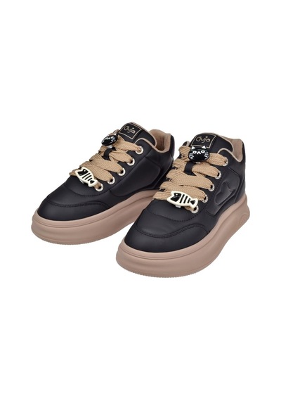 Guja İçi Polar Kadın Spor Ayakkabı Sneaker Gj-25k421 Siyah Siyah