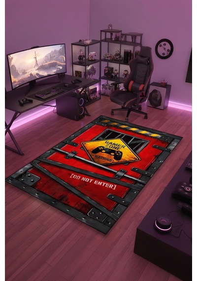 Gamer Zone Endüstriyel Tasarım Yıkanabilir Kaymaz Taban Salon Halısı Gnc2