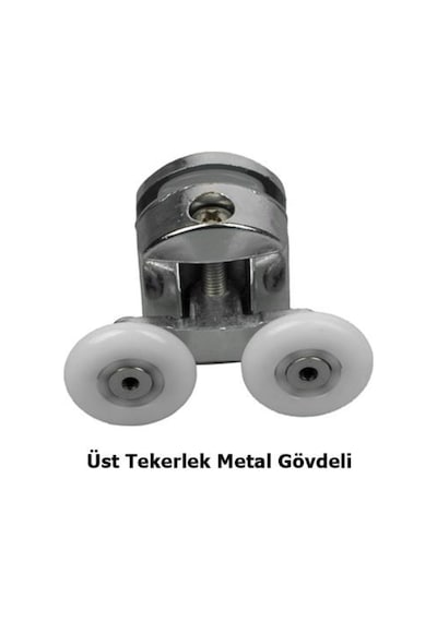 Duşakabin Tekerleği Metal Gövdeli Üst Krom Teker Çapı 24 Mm Krom
