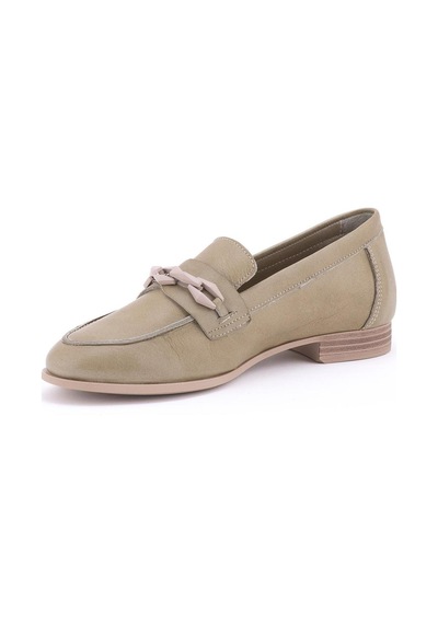 Mammamia D24ya-3215 Kadın Deri Loafer Ayakkabı Elma Yeşili Pen-scorpıon