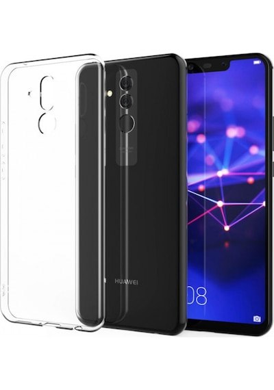 Huawei Mate 20 Lite İle Uyumlu Kılıf Şeffaf Kamera Korumalı Esnek Silikon Telefon Kılıfı Kapak