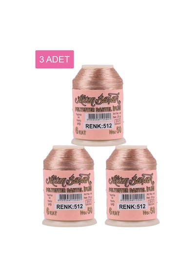 3 Adet Altınbaşak Oya Ve Dantel İpi 20 Gr - Royaleks - No: 512