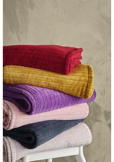 Zeynep Tekstil Cotonila Comfy Çizgili Wellsoft Tv Battaniyesi Antrasit 110 x 180