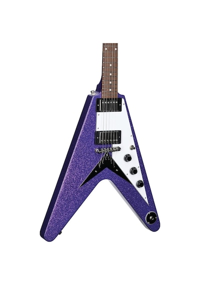 Epiphone Exclusive Flying V Elektro Gitar Purple Sparkle