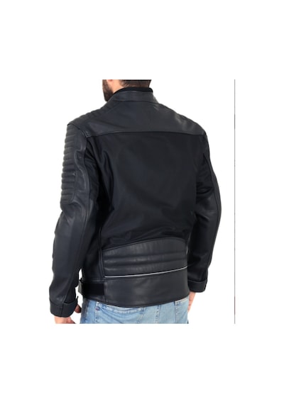 Venom Motosiklet Montu Deri Siyah Blade Fileli Motorcu Ceketi