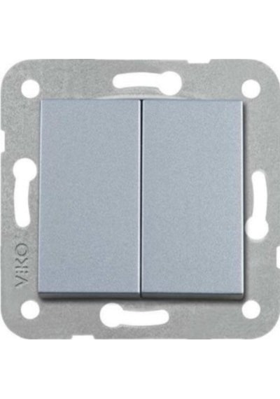 Viko Artline Novella 92605002 Gümüş İkili Komütatör Çerçevesiz Anahtar