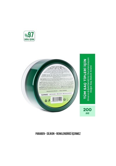 Hairfood Değerli Yağlar Serisi Durulanmayan Doğal Saç Bakım Kremi 200 Ml