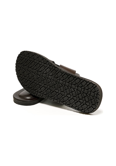 Terlik Erkek M7805 The Sandals Factory Leather Upper Dark Brown Dark Brown Koyu Kahverengi