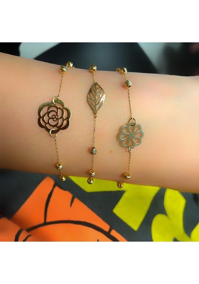 Glorria Glorria Altın Dorika Motif Bileklik Sarı Altın