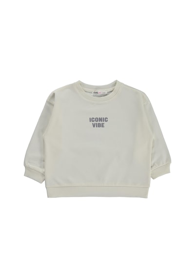 Civil Girls Basic 2 -5 Yaş Sweatshirt  - Ekru 19330336126W1