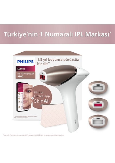 Philips BRI951/03 – 450.000 Atım Lazer Epilasyon Cihazı 4 akıllı başlık: Vücut, Yüz, Bikini,Koltuk Altı - Kablolu/Kablosuz - SkinAi, SmartSkin Philips BRI951/03 – 450.000 Atım Lazer Epilasyon Cihazı 4 akıllı başlık: Vücut, Yüz, Bikini,Koltuk Altı - Kablolu/Kablosuz - SkinAi, SmartSkin