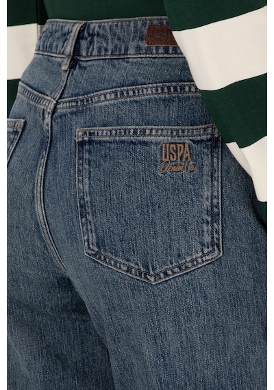 U.S. Polo Assn. Kadın Yeşil Mom High Waist Fit Jean Pantolon 50308815-DN0030