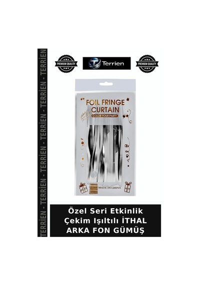 Özel Seri Etkinlik Çekim Işıltılı İthal Arka Fon Gümüş