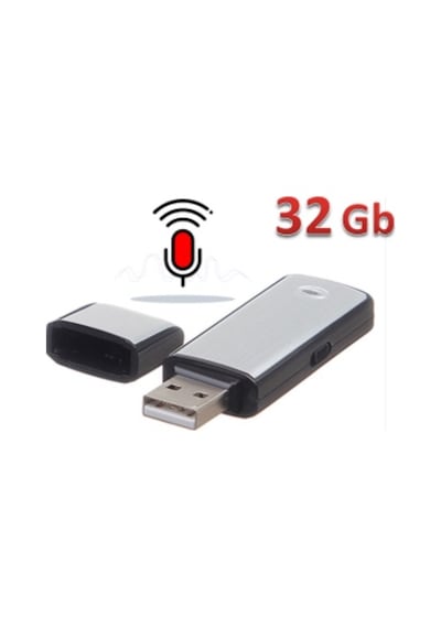 Teknospy 32 GB USB Ses Kayıt Dinleme Flash Bellek Cihazı Voice Recorder