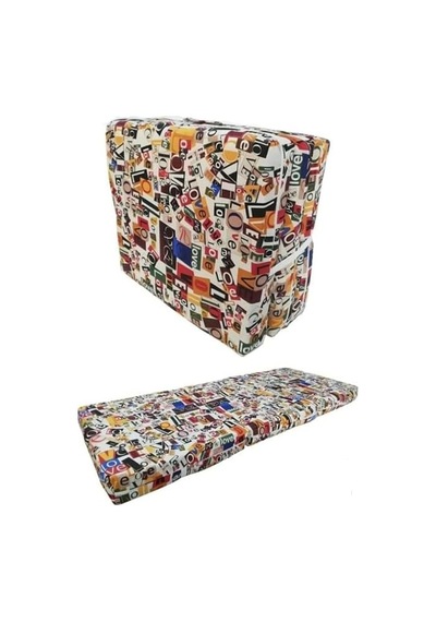 Katlanır Yer Yatağı 70x180x6 Cm Sünger Love Desen Genel
