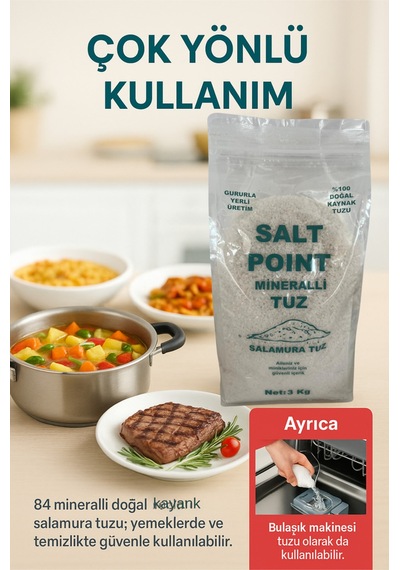 Sofrada Öğütme Tuzu 500 Gr Doğal Kaynak Tuzu, Yemeklik Ve Sofralık Kullanım