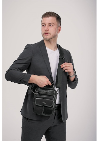Ççs 31600 Hakiki Deri Askılı Çanta Siyah