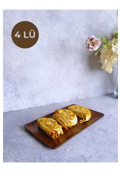 Justwood 4 Lü Ligna Melamin Ahşap Rölyefli 16x26 Cm Servis Tabağı, Sunum Tabağı, Pasta Tabağı, Sunumluk Koyu Kahverengi