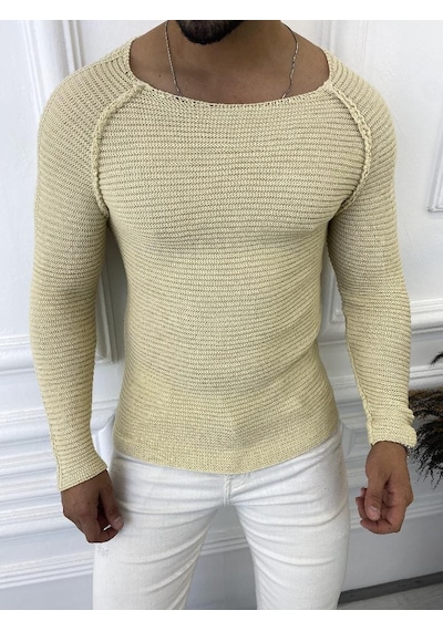 Elku Moda Kazak Slim Fit Triko Dar Kesim Kazak