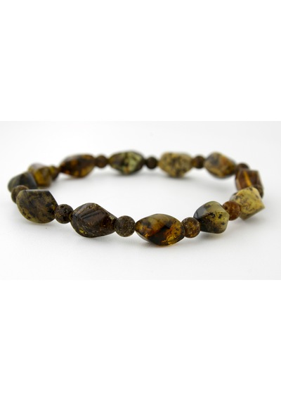 Kehribar Bileklik Özel Tasarım Ambergold Blk23-40 Çok Renkli