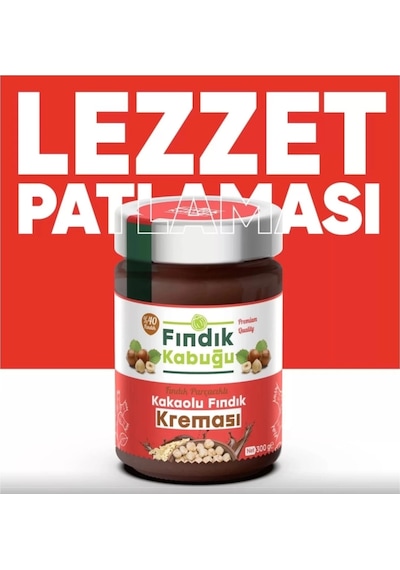 Fındık Kabuğu Fındık Parçacıklı Kakaolu %40 Fındık Kreması 300 Gr X 10 Paket