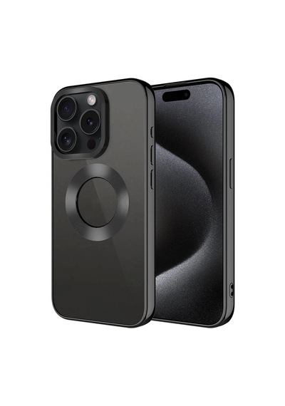 Apple, Uyumlu iPhone 15 Pro Max Kılıf Tek Kamera Çerçeveli Logo Gösteren Zore Omega Kapak Çok Renkli