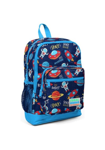 Coral High Kids Lacivert Mavi Uzay Desenli 3 Lü Okul Çanta Seti Set0123470 Çok Renkli