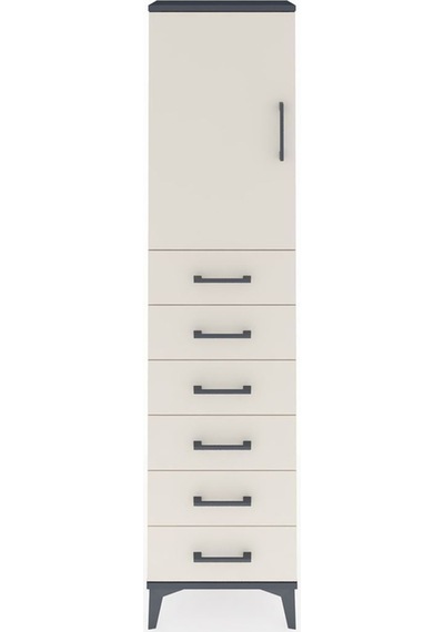 Arges Dolap 2 Raflı 6 Çekmeceli Tek Kapaklı 44x30x182 Antrasit-aytaşı Aytası Arges Dolap 2 Raflı 6 Çekmeceli Tek Kapaklı 44x30x182 Antrasit-aytaşı Aytası