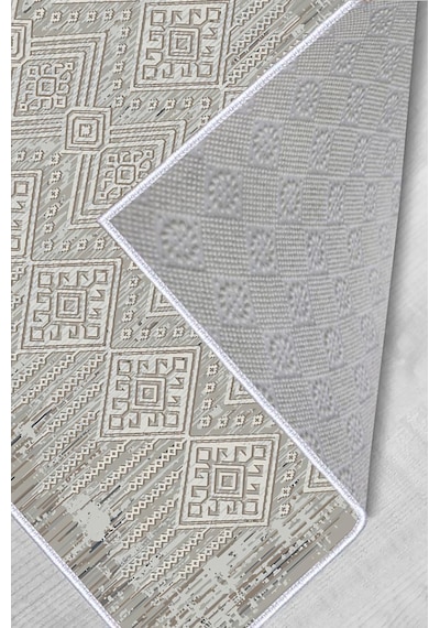 Rovigo Home Dijital Baskı Yıkanabilir Kaymaz Taban Salon Halısı Rvg0566 Bej