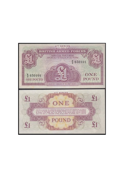 İngiltere 1962 Yılı 1 Pound Ordu Parası Kağıt Para Çil Unc Koleksiyon Para
