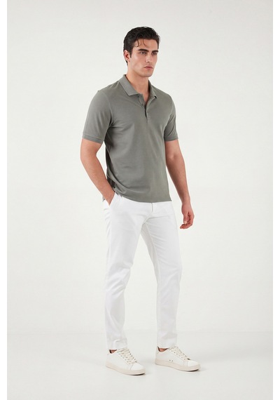 Buratti Pamuklu Regular Fit Düğmeli Erkek Polo Yaka T Shirt 5902127 Haki