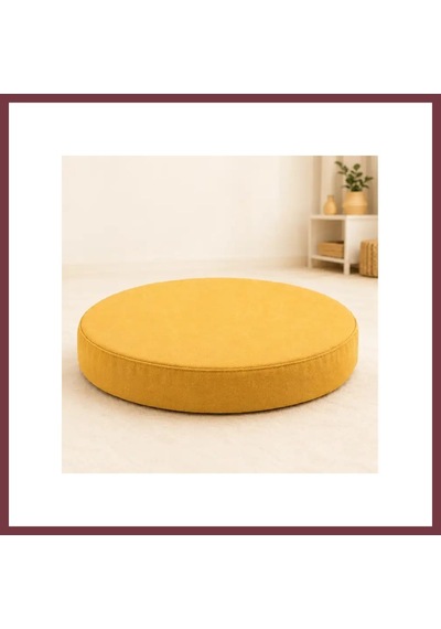 Storeşahin Yuvarlak Blok Minder 40 40 7 Cm Hardal İç Mekân Shn0720