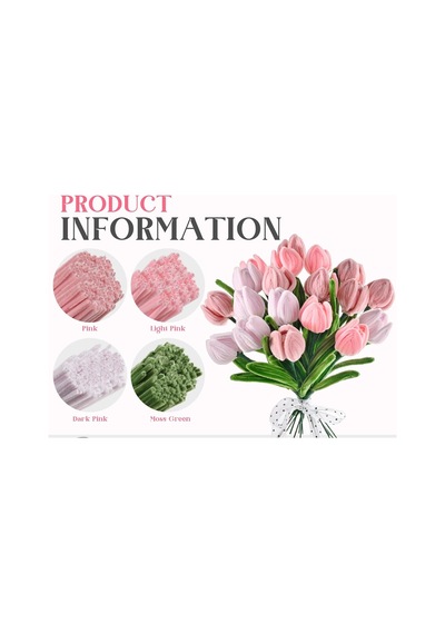 100 Adet 4'lü Şönil Set Pembe 25 Gül Kurusu 25 ,soft Pembe 25 Ordu Yeşili 25 Çiçek Tüylü Tel
