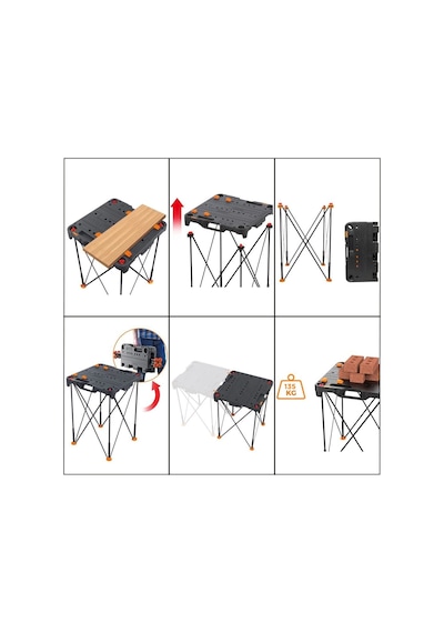 Worx Wx066 Çok Fonksiyonlu Katlanabilir Çalışma Tezgâhı Fr Wx066