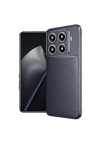 Xiaomi 15t Pro Kılıf Focus Carbon Silikon Kapak Lacivert