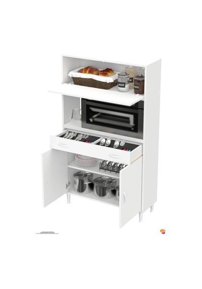 Vio 100 Cm 1 Fırın Veya Mikrodalga Dolabı Çekmeceli Kapaklı Çok Amaçlı Mutfak Dolabı Beyaz Vio 100 Cm 1 Fırın Veya Mikrodalga Dolabı Çekmeceli Kapaklı Çok Amaçlı Mutfak Dolabı Beyaz