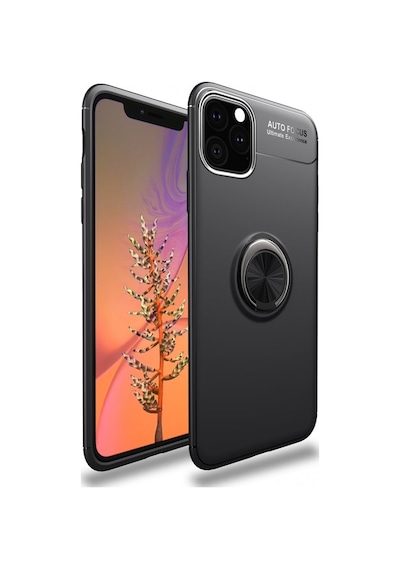 Zhd Apple Uyumlu iPhone 11 Pro Kılıf Range Yüzüklü Silikon Siyah
