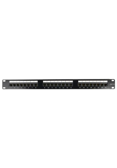 Patch Panel Slıdıng Black 1u 24 Port Cat6 Utp Rac-224410