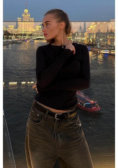 Madmext Siyah Basic Slim Kadın Body Mg1994-siyah Siyah