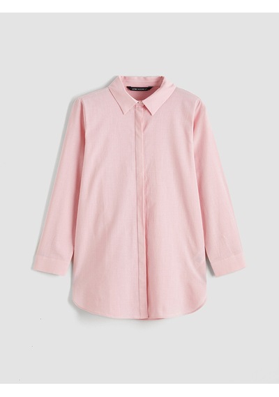 Lcw Modest Pembe Dokulu Kadın Gömlek Tunik