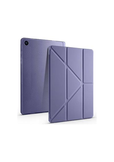 Teleplus Samsung Galaxy Uyumlu Tab A11 Plus Kılıf Trifolding Stanlı Katlanabilir Kapak Kapaklı Kılıf
